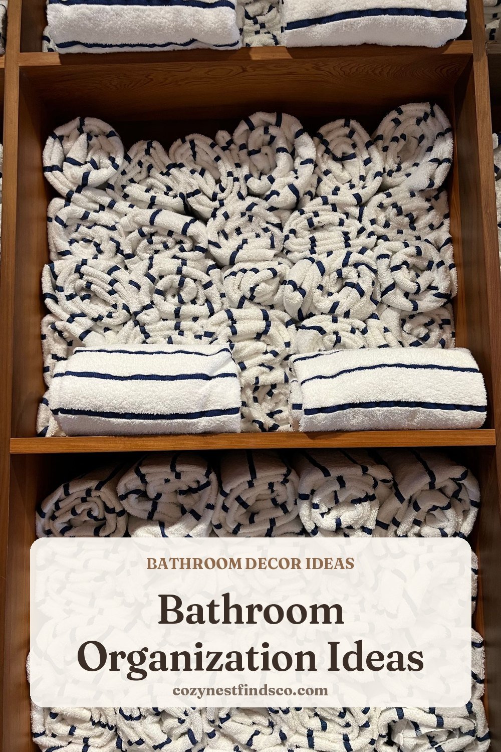 Bathroom Organization Ideas: pin image for Pinterest