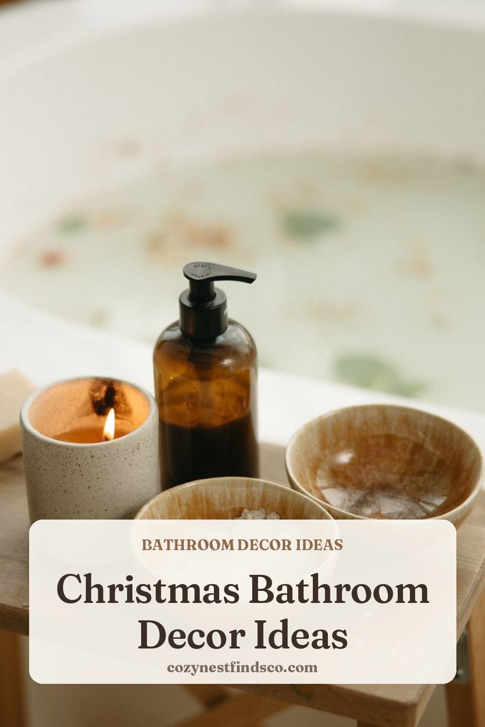 Christmas Bathroom Decor Ideas: pin image for Pinterest