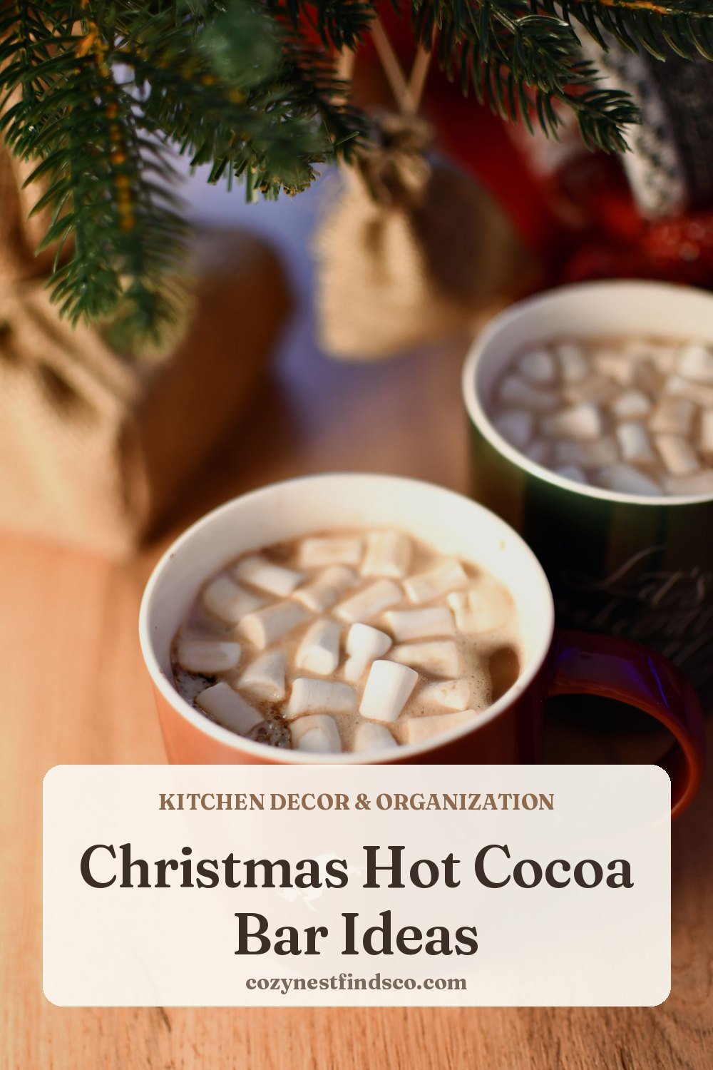 Christmas Hot Cocoa Bar Ideas: pin image for Pinterest