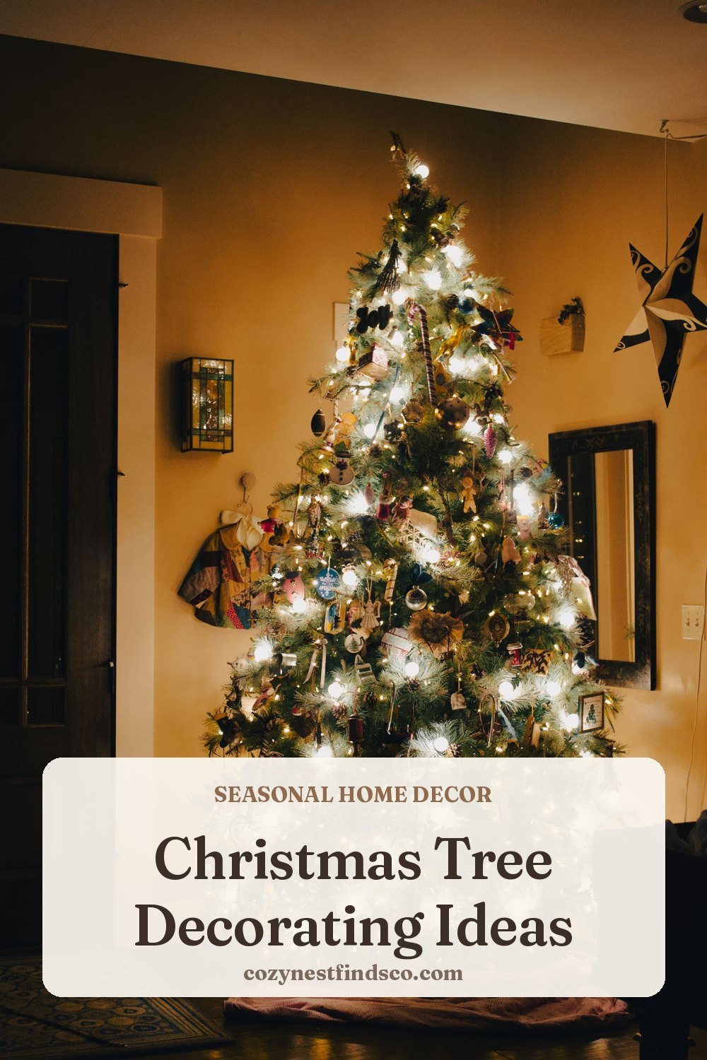 Christmas Tree Decorating Ideas: pin image for Pinterest