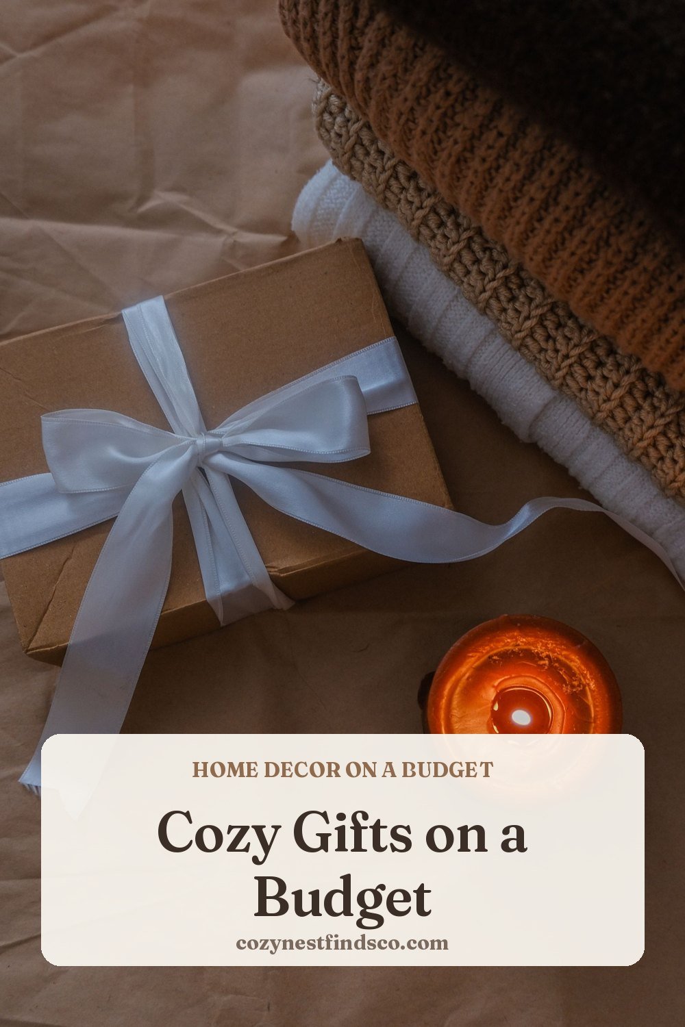 Cozy Gifts on a Budget: pin image for Pinterest