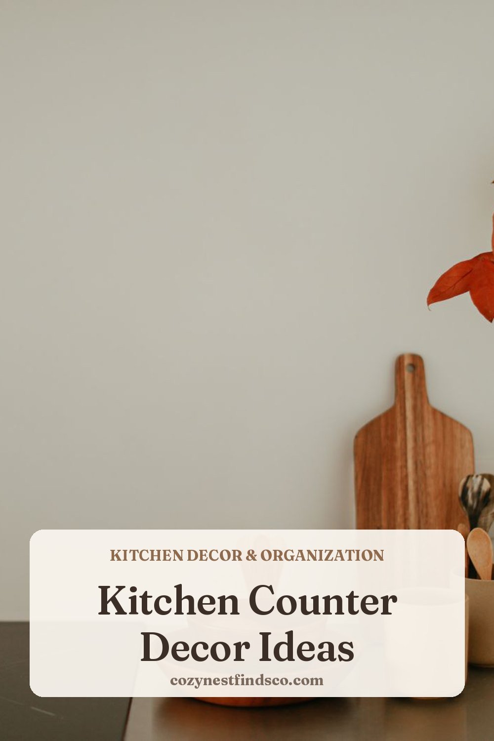 Kitchen Counter Decor Ideas: pin image for Pinterest