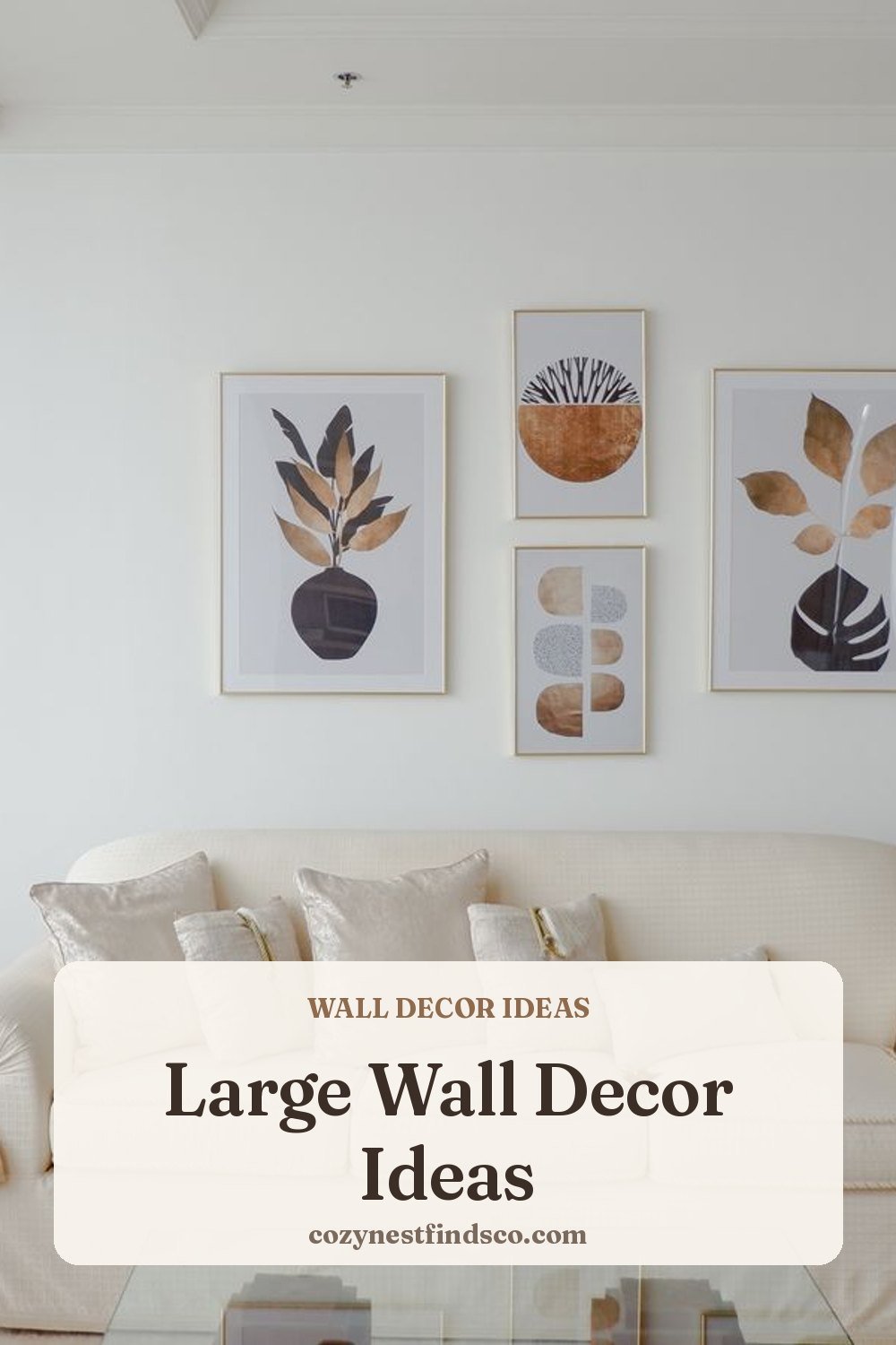 Large Wall Decor Ideas: pin image for Pinterest