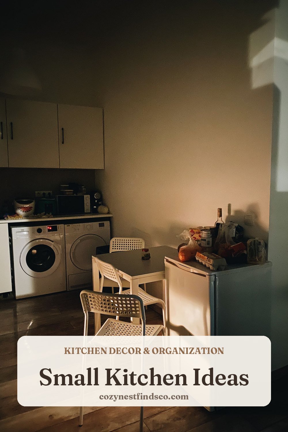 Small Kitchen Ideas: pin image for Pinterest