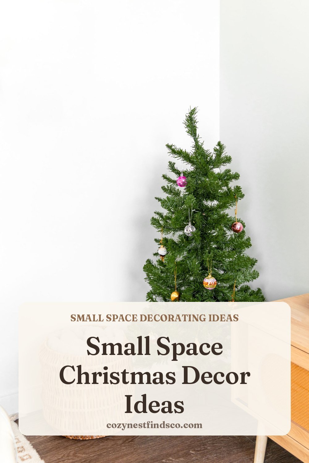 Small Space Christmas Decor Ideas: pin image for Pinterest