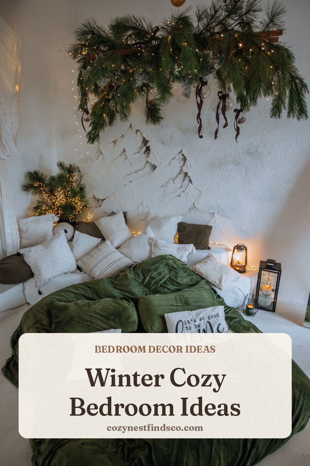 Winter Cozy Bedroom Ideas: pin image for Pinterest